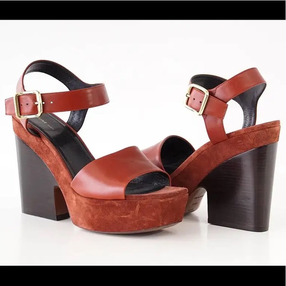 Celine Red Bam Platform Sandals - Picture 5 of 15